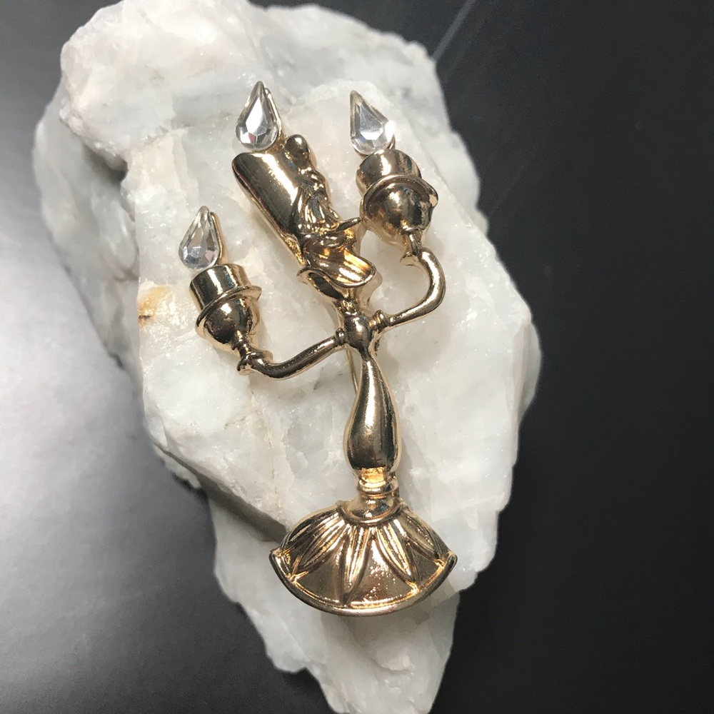 Goldtone Lumiere brooch beauty and beast character - Picture 2 of 12